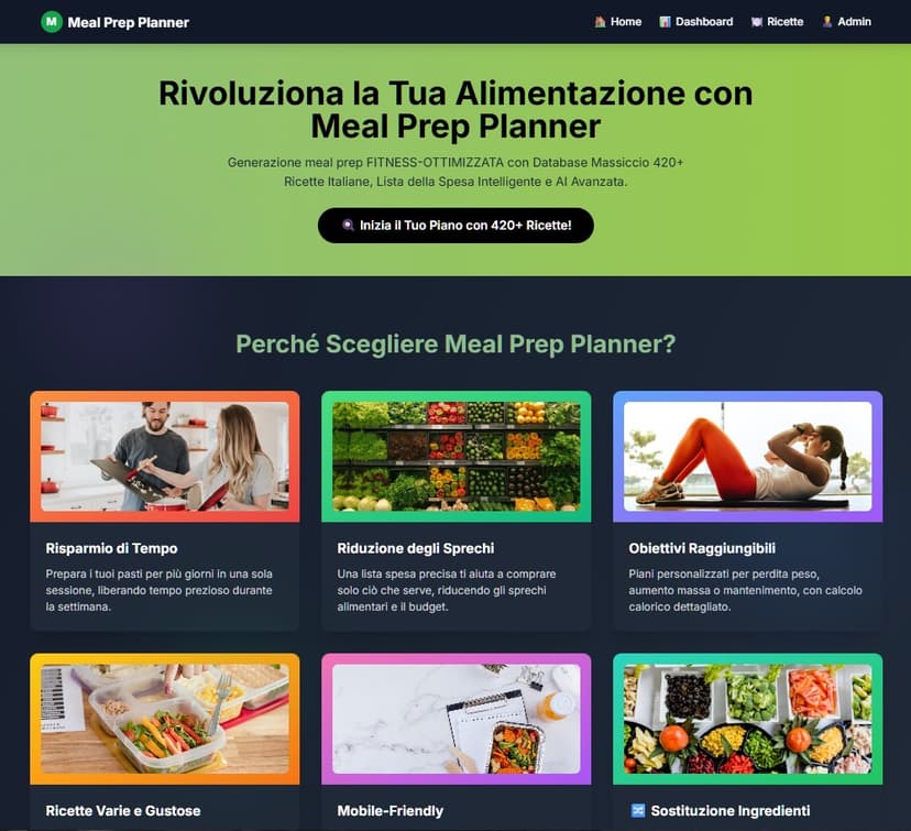 MealPrep Planner - Piano Nutrizionale